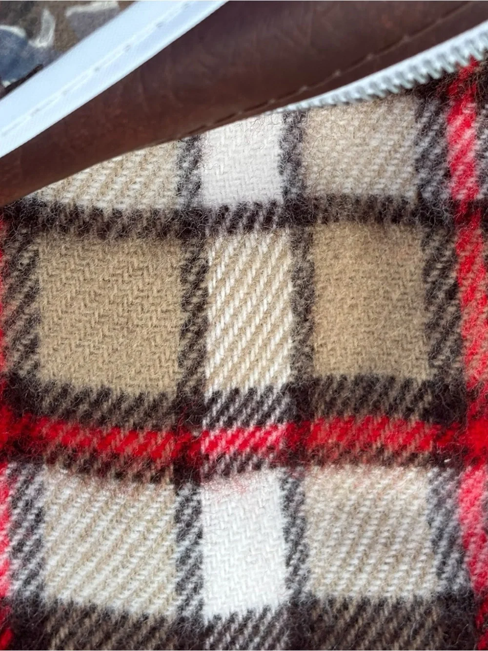 Vintage Faribo Plaid Blanket And Carry Bag